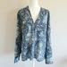 J. Crew Tops | J. Crew Silk Blouse Shirt Blues Paisley Lightweight Pullover Size M Hand Wash | Color: Blue/Pink | Size: M