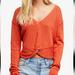 Free People Tops | Free People Got Me Twisted Top Size S Orange | Color: Orange | Size: S