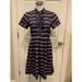 Kate Spade New York Dresses | Kate Spade Navy Blue & White Striped Collared Ruffle Front Dress, Size 4 (Us) | Color: Blue | Size: 4