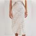 Anthropologie Skirts | Euc Anthro Cloth & Stone Slim Bias Midi Skirt Neutral Motif Snake Print | Color: Tan/White | Size: M