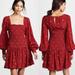 Free People Dresses | Free People Two Faces Smocked Mini Dress | Color: Red | Size: Xs