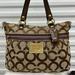 Coach Bags | Coach Poppy Signature Glam Bag Opart Brown Xl Laptop Work Tote Satchel | Color: Brown | Size: Os