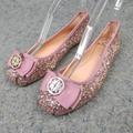 Kate Spade Shoes | Kate Spade Fontana Too Rose Gold Glitter Ballet Flats Womens 6 Slip On Shoe Pink | Color: Pink | Size: 6