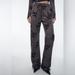 Zara Pants & Jumpsuits | Brand Zara Embroidered Trousers With Sequins Size M | Color: Gray | Size: M