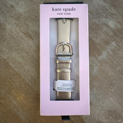 Kate Spade New York Accessories | Kate Spade New York Gold Leather Apple/ Samsung Galaxy Watch Band 38/40/41mm | Color: Gold | Size: Os