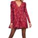 Free People Dresses | Free People Hello Lover Flowy Ruched Long Sleeve Dress Womens Size M | Color: Pink/Red | Size: M