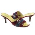 Coach Shoes | Coach Denise Suede Leather Mule Sandals 8.5 | Color: Blue/Red | Size: 8.5