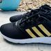 Adidas Shoes | Adidas Women's Qt Racer 2.0 Cloudfoam Running Shoes | Color: Black/Gold | Size: 7