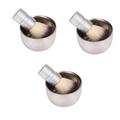 FOMIYES 3pcs Shaving Cup Travel Shaving Cream Shaving Bowl Mens Shaving Cream Brush for Men Shaving Cream Brush Shave Cream for Men Shaving Brush Stainless Steel Metal Bowl