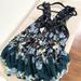 Free People Dresses | Free People Bali Wild Daisy Short Slip Dress Medium New With Tags Retail $88 | Color: Black/Blue | Size: M
