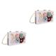 GALPADA 2 Pcs Handbag Prom Purses Metallic Purses for Women Clutch Bags for Women Wedding Trendy Purse Wedding Purse for Bridal Women Sling Bag Girl Acrylic Mobile Phone Bag Women's White