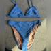 J. Crew Swim | Jcrew High Waisted Ribbed Triangle Bikini | Color: Blue | Size: M