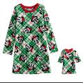 Disney Pajamas | Disney's Mickey Mouse & Minnie Mouse Girls Nightgown & Matching Doll Gown Size 6 | Color: Green/Red | Size: 6g