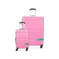 United Colors of Benetton Now Hardside Luggage with Spinner Wheels, Light Pink, Carry-On 19 Inch, Now! Hardside Luggage with Spinner Wheels