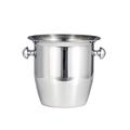 UHVUJDUI Beverage Tub Stainless Steel Ice Bucket Bar KTV Service Barrel Hammered Binaural Red Ice Barrel Perfect for Champagne Insulated Ice Bucket (Color : B) (A)