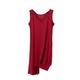 OLEETS Women'S Nightdresses Nightshirts 3Xl-8Xl Plus Size Cotton Pajama Dress Women Sleeveless Vest Sleepwear Simple Mid-Long Summer Casual Soft Lingerie,Red,4Xl