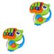 HEMOTON 2pcs music piano Parrot child music children toys Pearlescent kids toys Toy set kids music toys lip gloss blush makeup puzzle earth tones developmental toys Combo plate