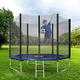 BTM Trampoline 6FT / 8FT /10FT, Kids Trampoline with Safety Enclosure, Trampoline with Netting and Ladder Edge Cover Jumping Mat