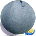 XXL Chair Exercise Ball Office Chair Explosion-Proof Balance Ball Adults Sitting For Home, Gym, Workout Birthing Fitness Stability Excersize Ball (Color : Cyan, Size : 65cm/25.6in)