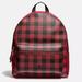 Coach Bags | Coach Medium Charlie Backpack Gingham Print | Color: Black/Red | Size: Os