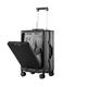 Meechi Suitcase Suitcase Front Opening Aluminum Frame Rolling Luggage Spinner Cup Holder Stand Cabin Travel Bag (Color : Aluminum Frame 2, Size : 24inch)