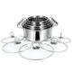 MARMERDO 5 Sets Milk can can Stainless Steel Pot pots and Pans Porridge Pot Pasta Stainless Steel pots Ramen Pot Set Soup Bowl Saucepan with lid Milk jug Stainless Steel with Pot