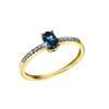 Fingerring VIVANCE "585/- Gelbgold London Topas und Diamant" Gr. 54, gelb (gelb, weiß), Fingerringe, Damen, 054 (17,2), 0,006 ct P2 = erkennbare Einschlüsse, Gold