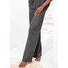 Strickhose ELBSAND, Damen, Gr. 48/50, N-Gr, grau (anthrazit), Obermaterial: 50% Viskose (LENZING ECOVERO), 28% Polyester, 22% Nylon, unifarben, meliert, elegant, lässig geschnitten lang, Hosen, mit weitem Bein und eingestricktem Logo, Loungewear