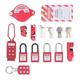 Electrical Lockout Tagout Kit, Safety Locks Kit 4 Padlocks 3 Lockouts 2 Hasps Prevent Short Circuits Safe Industrial Operations