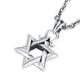 VOYADE S925 Sterling Silver Six-Pointed Star Pendant, Men And Women Simple Jumper Chain Sterling Silver Pendant Necklace,Silver,Pendant + Chain 55cm