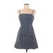 Kimchi Blue Casual Dress - Mini: Blue Stripes Dresses - Women's Size Medium