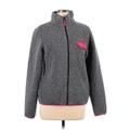 Columbia Fleece Jacket: Below Hip Gray Print Jackets & Outerwear - Women's Size Medium