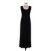 DKNY Casual Dress - Maxi: Black Solid Dresses - Women's Size Medium