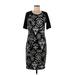 Lularoe Casual Dress - Sheath Scoop Neck Short sleeves: Black Color Block Dresses - Women's Size Medium