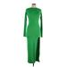 Casual Dress: Green Stars Dresses - Women's Size Large