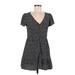 Forever 21 Casual Dress - Wrap: Black Polka Dots Dresses - Women's Size Medium