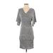Leith Casual Dress - Sweater Dress: Gray Marled Dresses - Women's Size X-Small