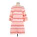 Sail to Sable Casual Dress - Shift: Pink Chevron/Herringbone Dresses - Women's Size 10