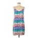 Aqua Casual Dress - Shift: Blue Tie-dye Dresses - New - Women's Size Medium