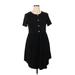 Shein Casual Dress - Shirtdress: Black Solid Dresses - Women's Size 1X