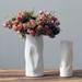 Ceramic Vase Set of 2, 10.7" and 9" H Large Flower Vases for Rustic Home Decor, Modern Farmhouse Decor, Living Room Decor