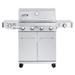 4-Burner Propane Gas Grills Stainless Steel Cabinet Style with Side & Side Sear Burners, Built in Thermometer, LED Controls