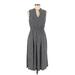 Anne Klein Casual Dress - Wrap: Gray Hearts Dresses - Women's Size 8