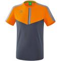 ERIMA Herren Squad T-Shirt, Größe L in new orange/slate grey/monument grey