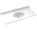 Swan Chesapeake Solid Surface 25" Single Bathroom Vanity Top in White | 6.125 H x 25 W x 22 D in | Wayfair CH02225.010