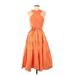 Derek Lam 10 Crosby Casual Dress - Wrap: Orange Dresses - Women's Size 4