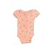 Child of Mine by Carter's Short Sleeve Onesie: Pink Jacquard Bottoms - Size 18 Month
