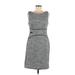 Liz Claiborne Career Casual Dress - Sheath: Gray Tweed Dresses - Women's Size 6