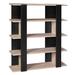 "Niche 5 Shelf Modern Wooden Bookcase 48""H x 43""W- Light Oak / Black – Regency NBK4843LOBK"