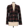 J.Crew Factory Store Wool Blazer Jacket: Black Plaid Jackets & Outerwear - Women's Size 8